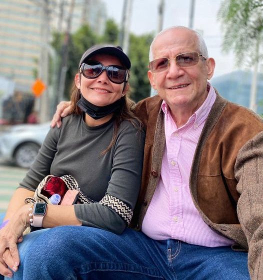 "El magistrado" Simancas Torres al lado de su amada hija, Janeth Simancas Guardo.