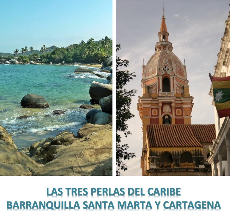Así promocionan las «tres perlas del Caribe»: Santa Marta, Barranquilla y Cartagena.