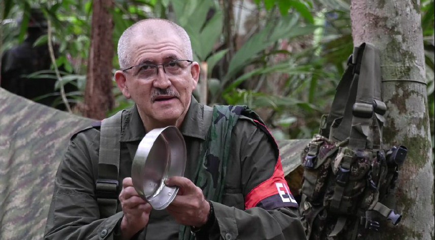 Antonio García, comandante del ELN dijo que el secuestro fue un error, pero lo justificó. (Cortesía Colombia Informa).