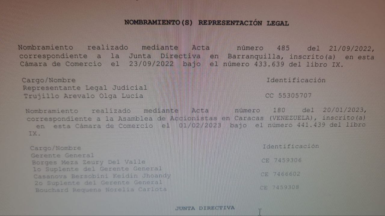 Acta 485 del 21 de septiembre de 2022 inscribieron el nombramiento de la abogada uribista Olga Lucía Trujillo Arévalo.