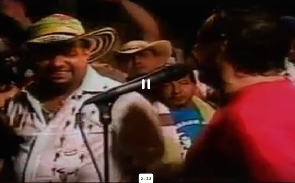 Victor Reales, el supuesto jefe de «Los Piloneros», en una de las presentaciones de Diomedes Díaz en Valencia, Venezuela.