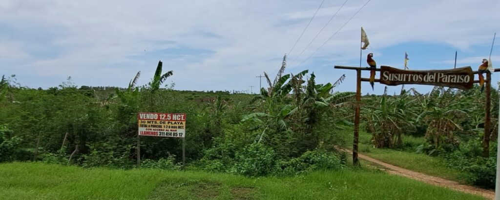 Al norte de Cartagena, kilómetro 21, tierra despojada. Son 12,5 hectáreas despojadas a Eddy Marina Aguacha de López, y las tienen a la venta.