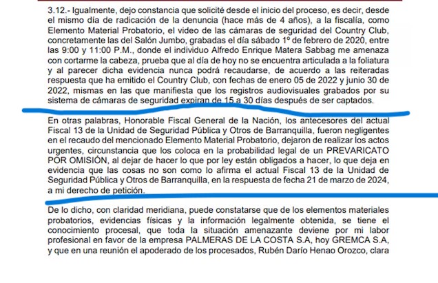 Apartes de la denuncia presentada por el reconocido académico y jurista Johnny González contra algunos de Los Intocables.