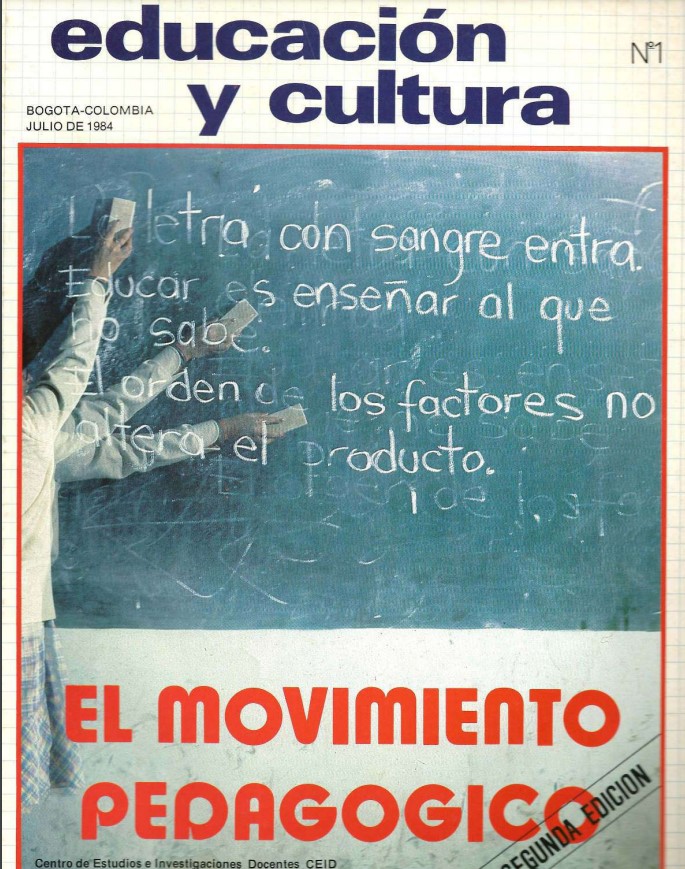 Portada del No 1 de la revista  Educación y Cultura de Fecode (1984)