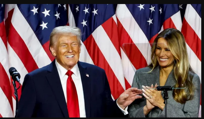 ¿Dios eligió a Trump? Aquí el presidente electo de Estados Unidos, Donald Trump, al lado de su esposa Melania Trump. (Cortesía BBC).