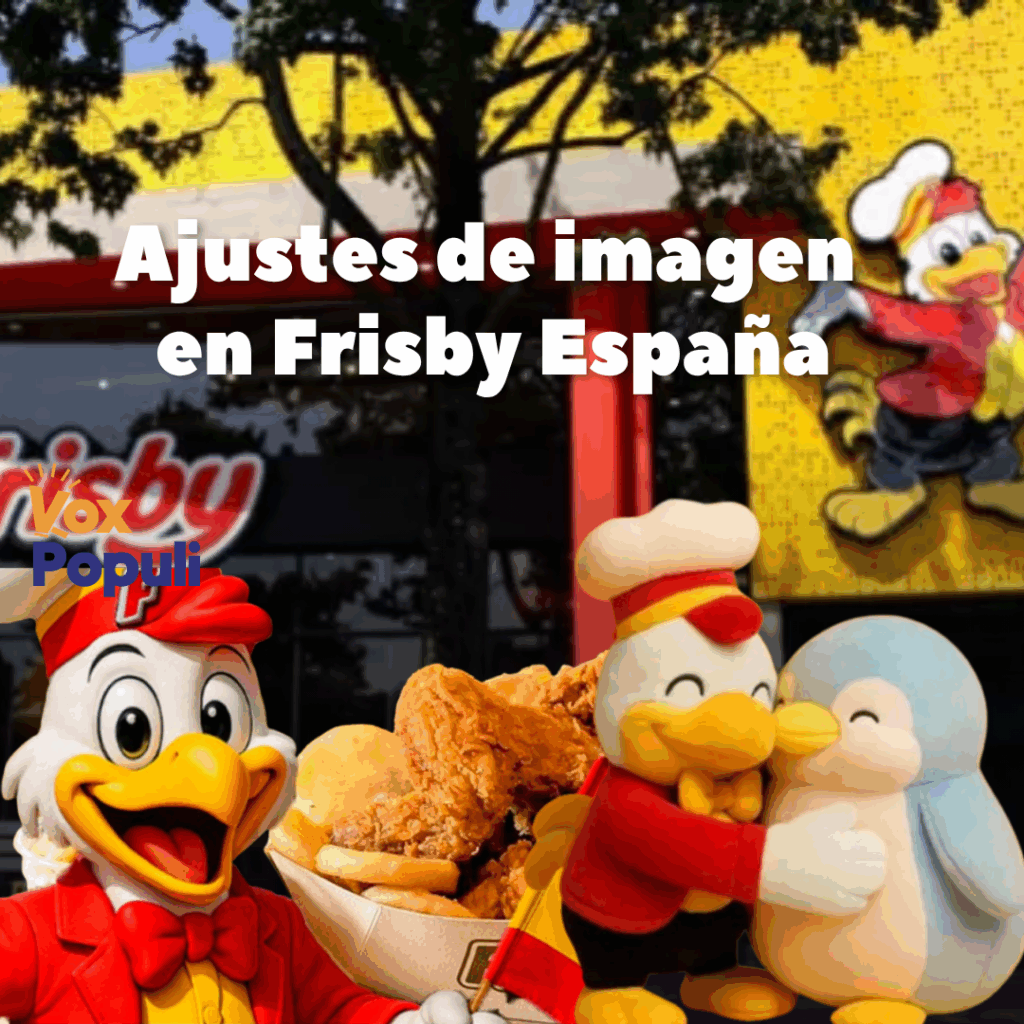 Comunicado visual de Frisby España: presentación de su identidad gráfica renovada durante el anuncio de su pausa estratégica.