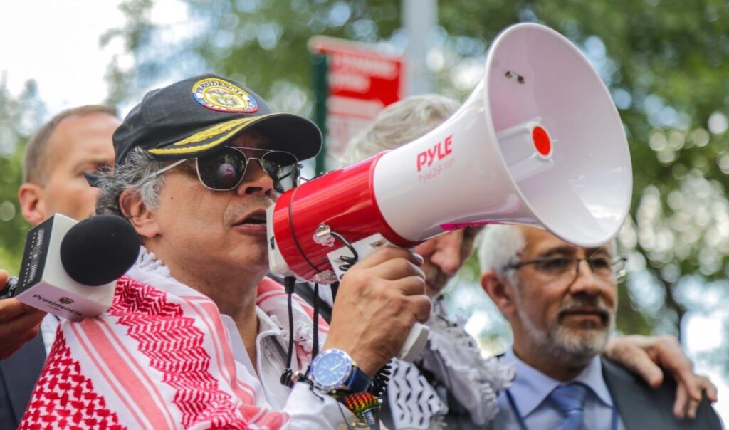El presidente Petro participó en un mitin en Nueva York contra el genocidio contra Palestina.
